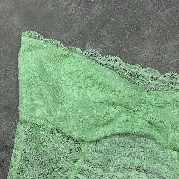 Free People Intimately XS Galloon Lace Bandeau Bra Bralette Sea Foam MSRP $38 - Picture 3 of 9